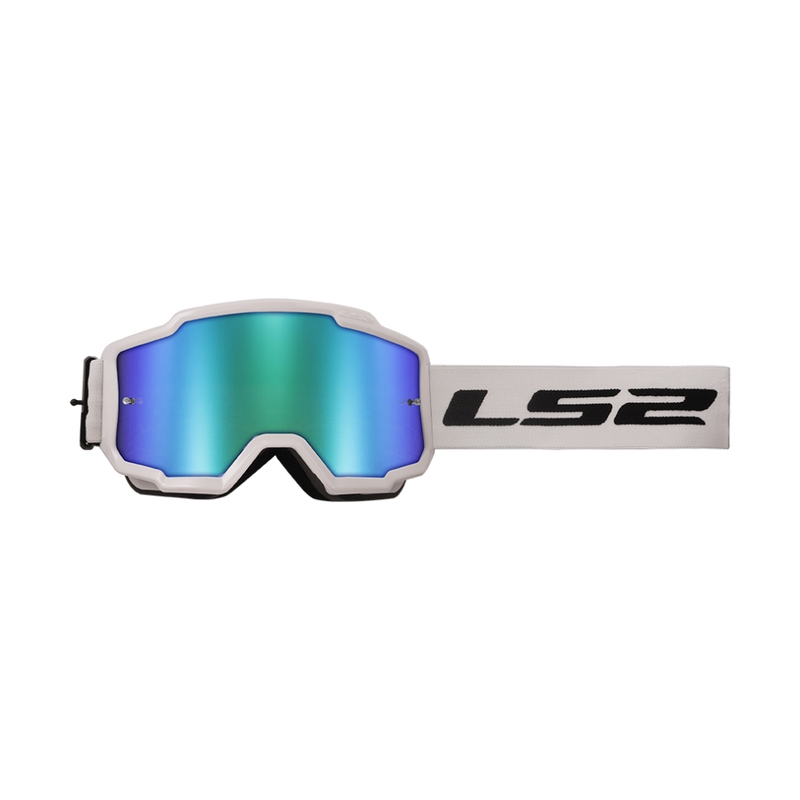 LS2 Charger H-V motokrossiprillid valged rohelise iriidiumpleksiga