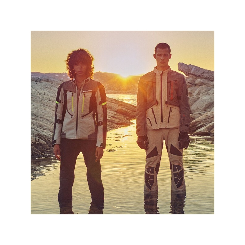 Alpinestars AMT-10R DRYSTAR XF mootorratta püksid liivamustad-oranžid