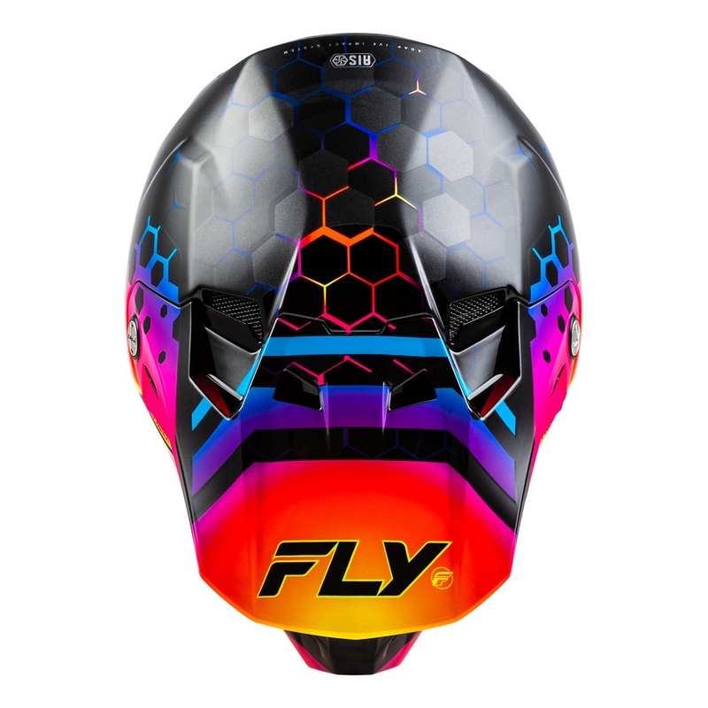 Motokrossikiiver FLY Racing Formula CC Tektonic must-kollane-roosa