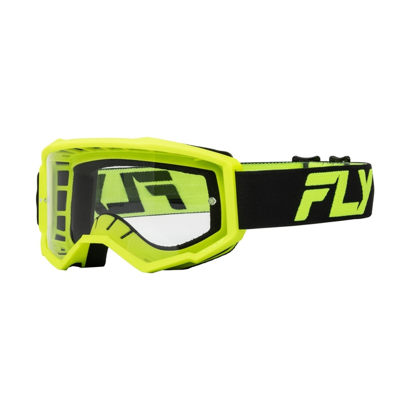 Dětské motokrosové brýle FLY Racing Focus černo-fluo žluté s čirým plexi