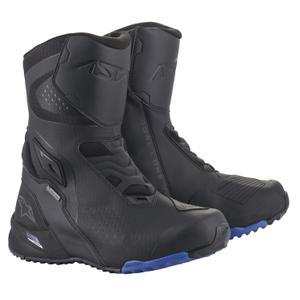 Alpinestars RT-8 GORE-TEX mustad ja sinised mootorrattasaapad