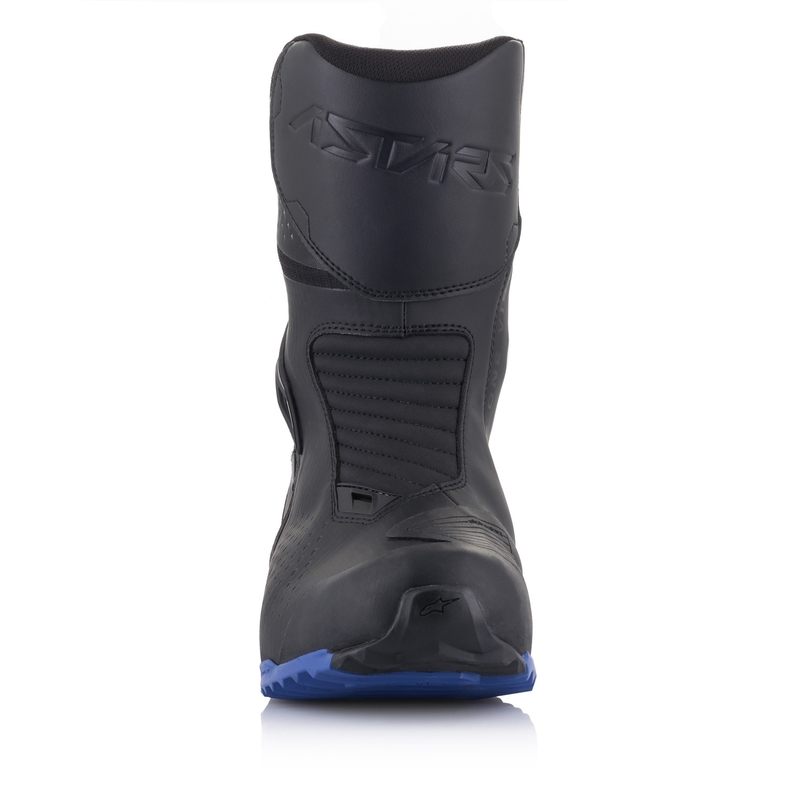 Alpinestars RT-8 GORE-TEX mustad ja sinised mootorrattasaapad
