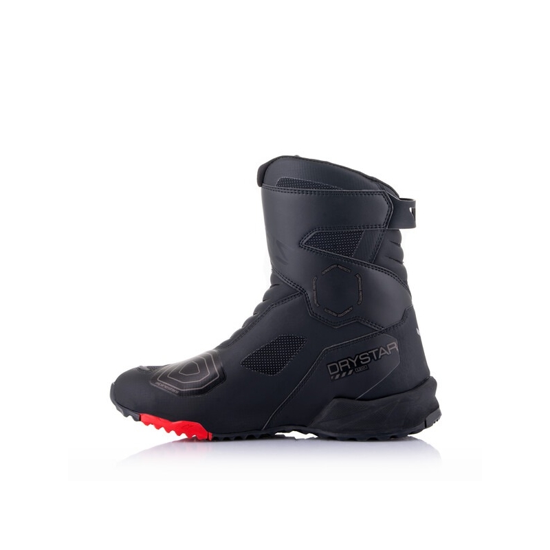 Alpinestars RT-7 DRYSTAR mustad ja punased mootorrattasaapad