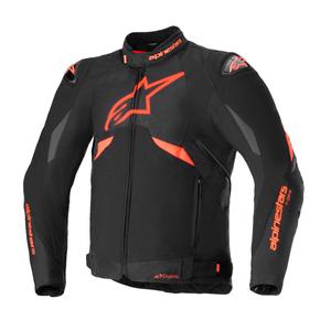 Alpinestars T-GP R 3 DRYSTAR must-fluo punane-valge mootorratta jope