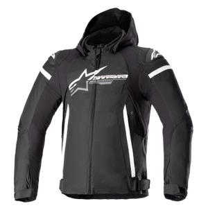 Alpinestars Zaca veekindel must-valge mootorratta jakk