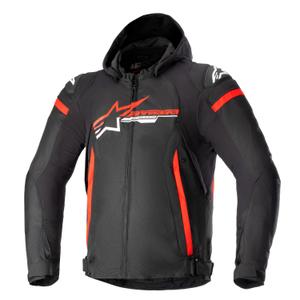 Alpinestars Zaca veekindel must, punane ja valge mootorratta jope