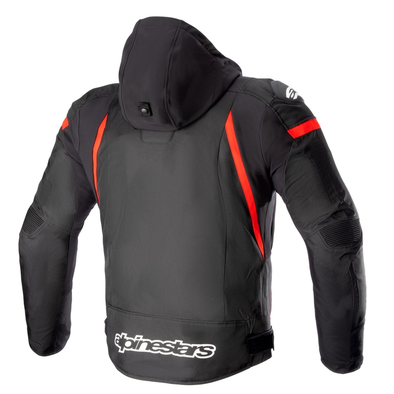 Alpinestars Zaca veekindel must, punane ja valge mootorratta jope