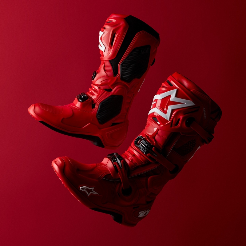 Alpinestars Tech 10 mootorratta saapad punane
