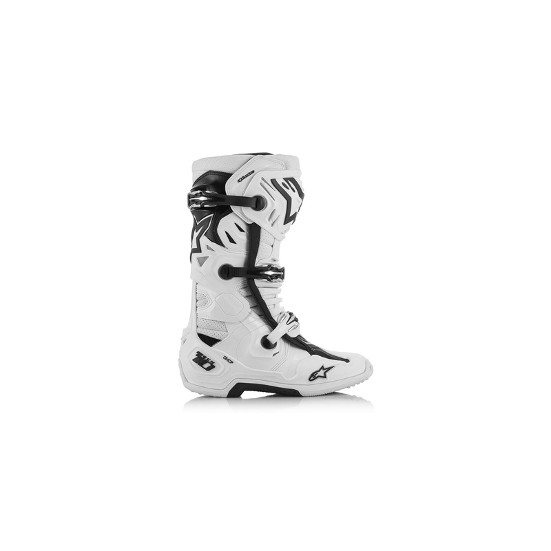 Alpinestars Tech 10 Supervented mootorratta saapad perforeeritud valge