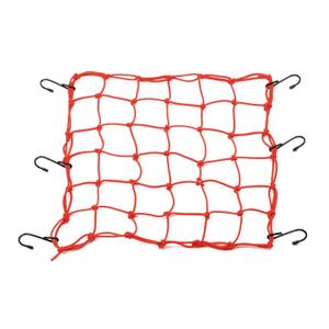 Paindlik pagasivõrk mootorratta jaoks metallist konksudega Daytona 40 x 40 cm punane
