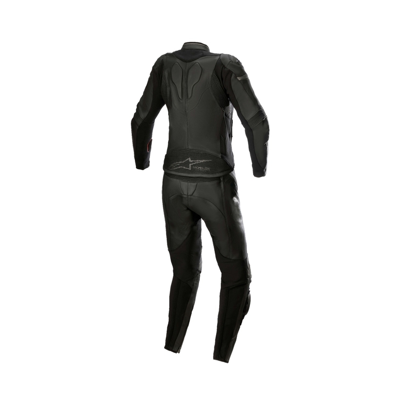 Alpinestars STELLA GP PLUS 2 naiste kaheosaline nahast mootorrattaülikond must ja hall metallist