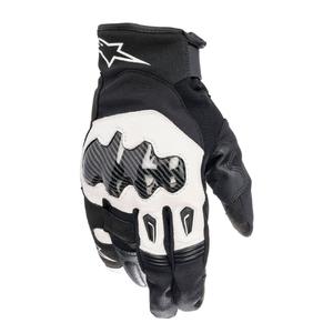 Alpinestars SMX-1 Drystar must-valged mootorratta kindad
