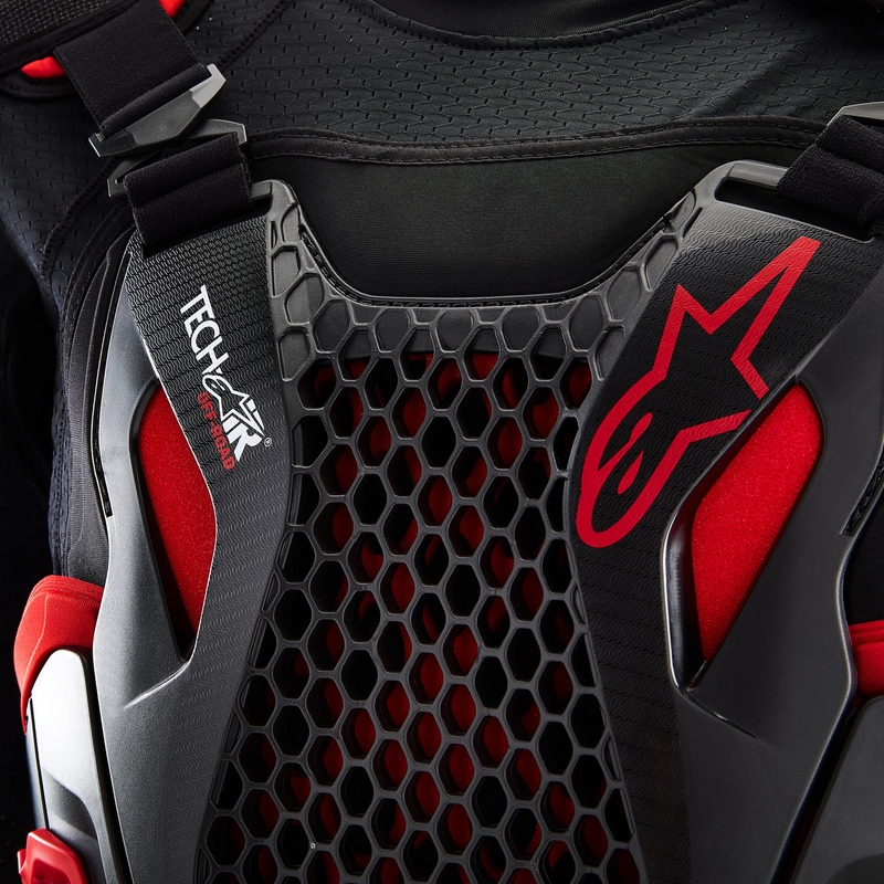 Airbag vest Alpinestars TECH-AIR®OFF-ROAD süsteem must-punane