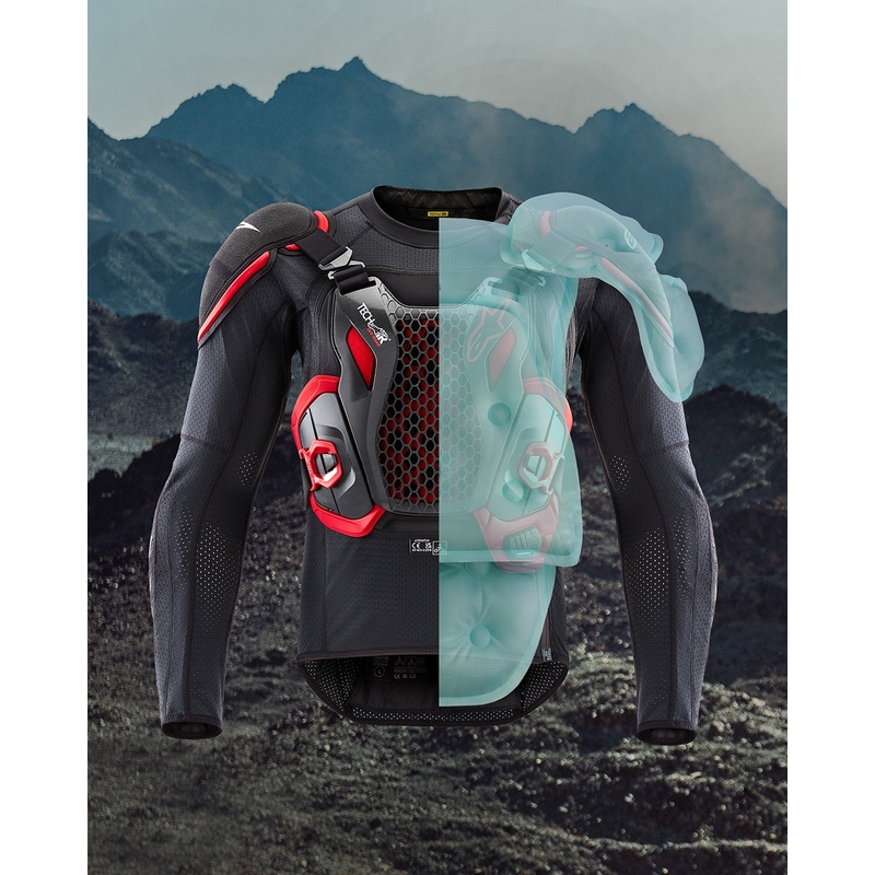 Airbag vest Alpinestars TECH-AIR®OFF-ROAD süsteem must-punane