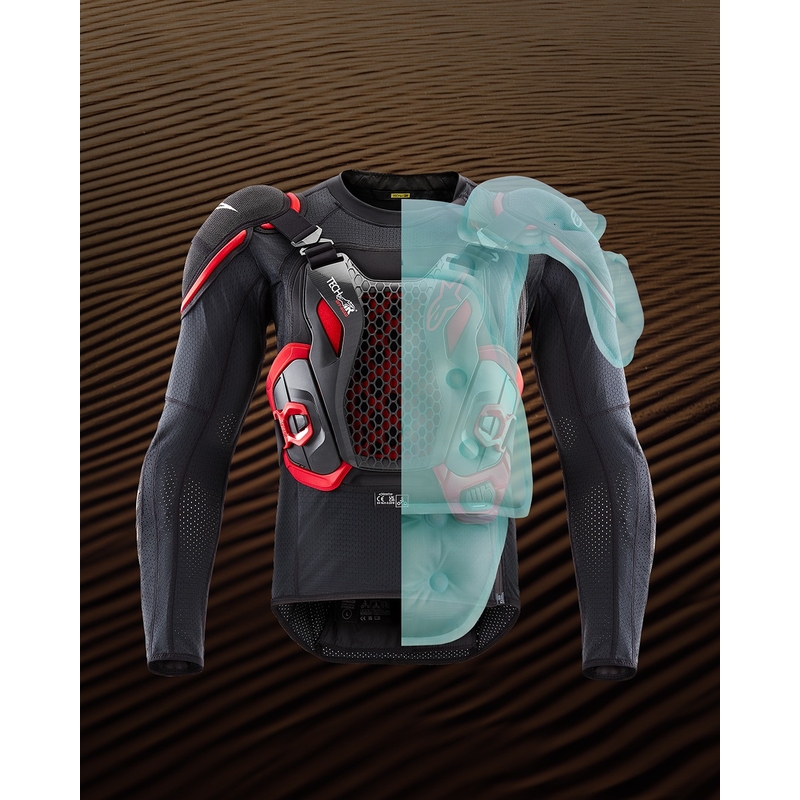Airbag vest Alpinestars TECH-AIR®OFF-ROAD süsteem must-punane