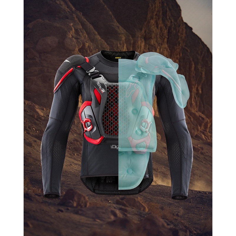 Airbag vest Alpinestars TECH-AIR®OFF-ROAD süsteem must-punane