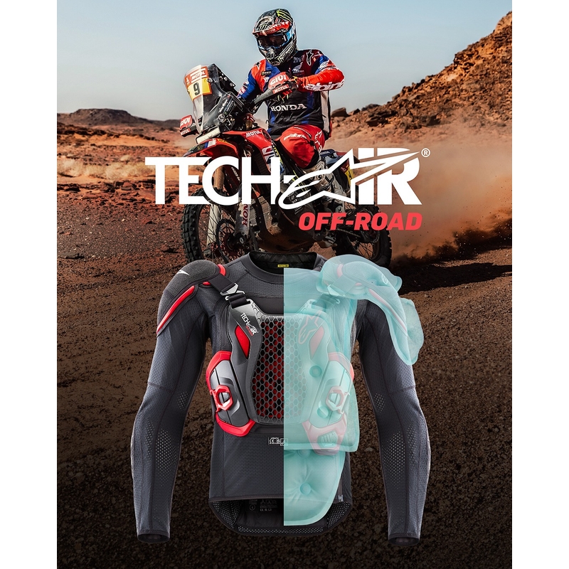 Airbag vest Alpinestars TECH-AIR®OFF-ROAD süsteem must-punane