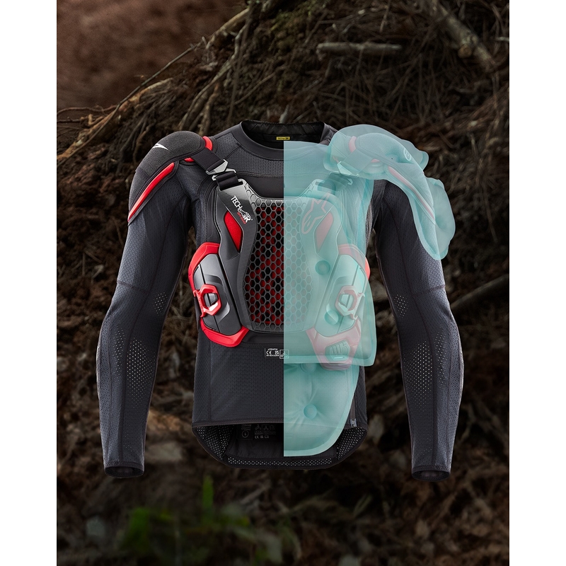 Airbag vest Alpinestars TECH-AIR®OFF-ROAD süsteem must-punane