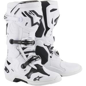 Mootorrattasaapad Alpinestars Tech 10 valge - kvaliteet II allahindlus