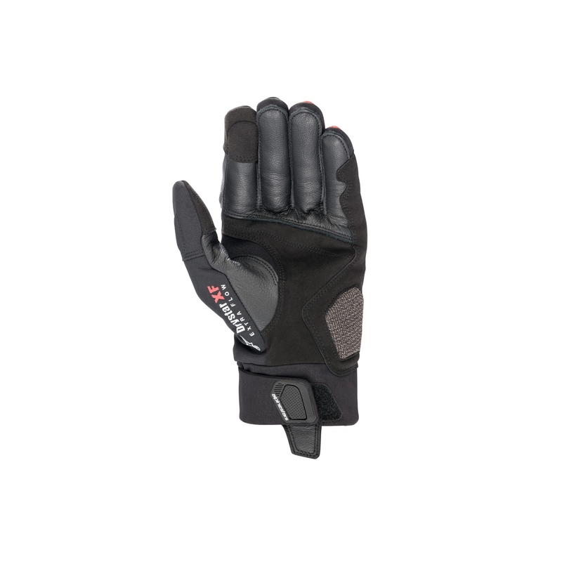 Alpinestars Hyde XT Drystar mustad ja punased mootorratta kindad