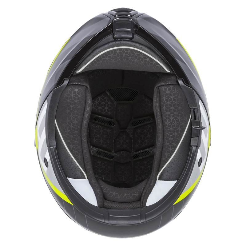 Cassida Modulo 2.1 Profile flip-up mootorratta kiiver valge-must-fluo kollane-hall