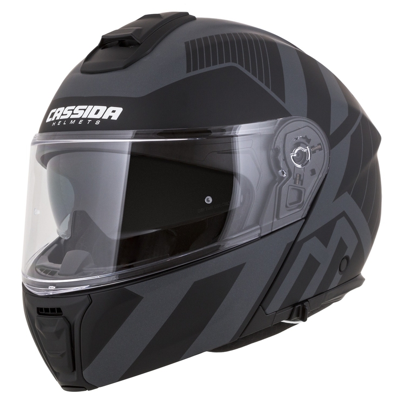 Cassida Modulo 2.1 Profile Vision flip-up mootorratta kiiver matt must-hall helkuriga
