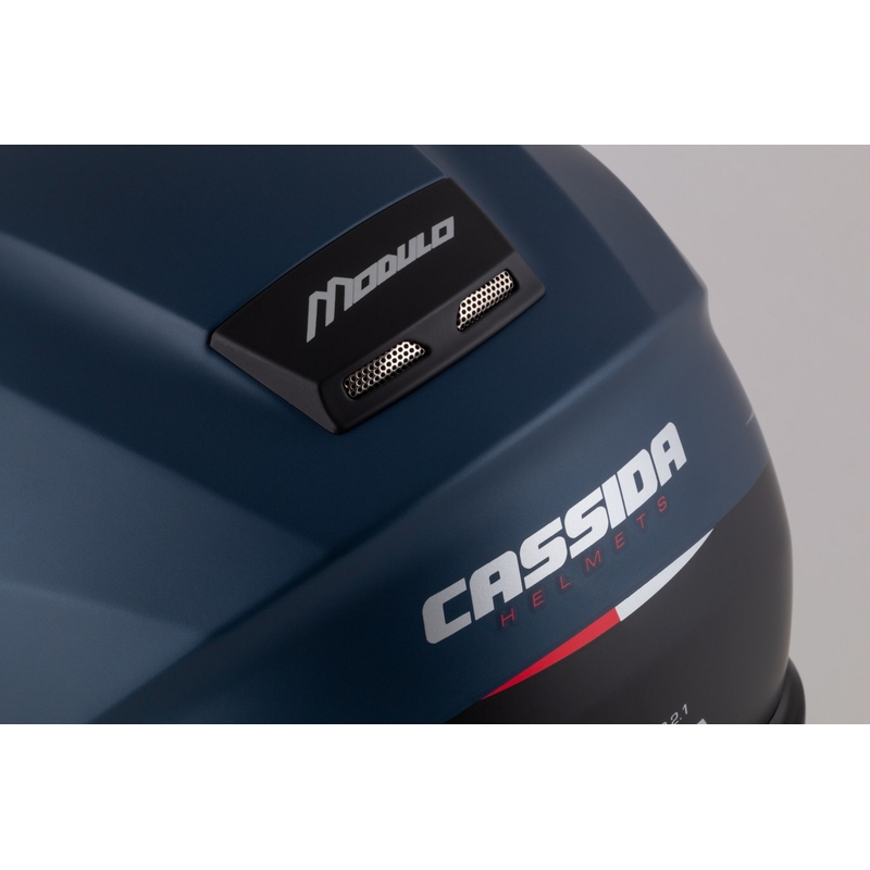 Cassida Modulo 2.1 Compass flip-up mootorratta kiiver matt sinine pärlipunane