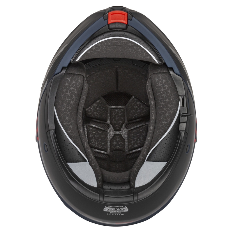 Cassida Modulo 2.1 Compass flip-up mootorratta kiiver matt sinine pärlipunane