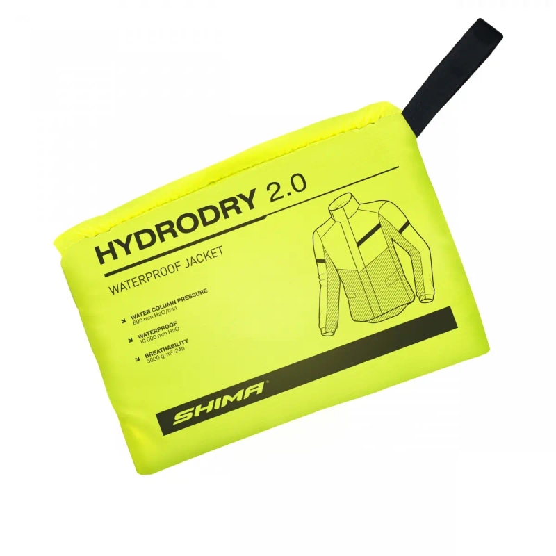 Shima Hydrodry 2.0 veekindel jope must-fluorestseeriv kollane