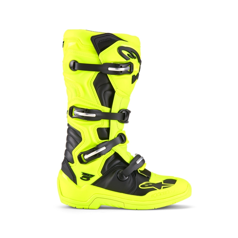 Alpinestars Tech 5 fluo kollane-mustad mootorrattasaapad