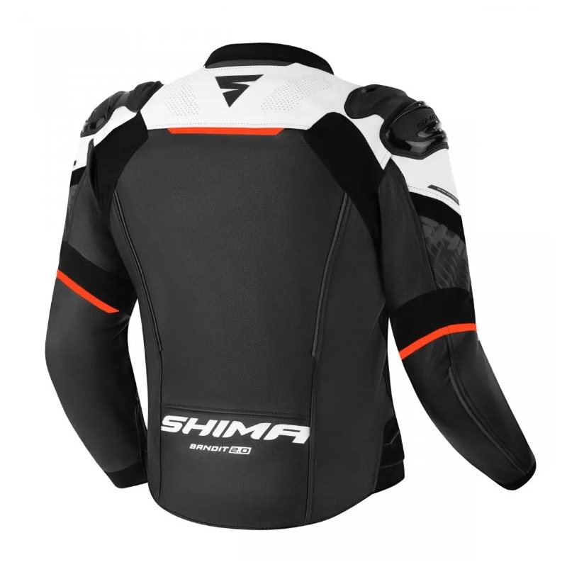 Mootorratta jope Shima Bandit 2.0 must-valge-punane