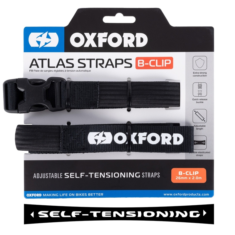 Oxford Atlas B-Clip pagasirihmad 2 tk must 26 mm x 2 m