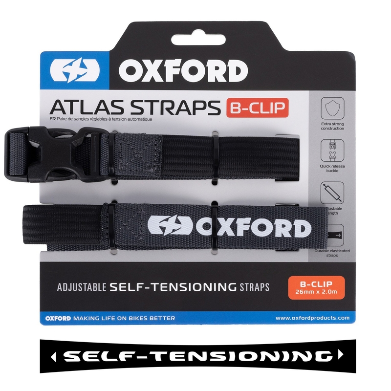 Oxford Atlas B-Clip pagasirihmad 2 tk hall 26 mm x 2 m
