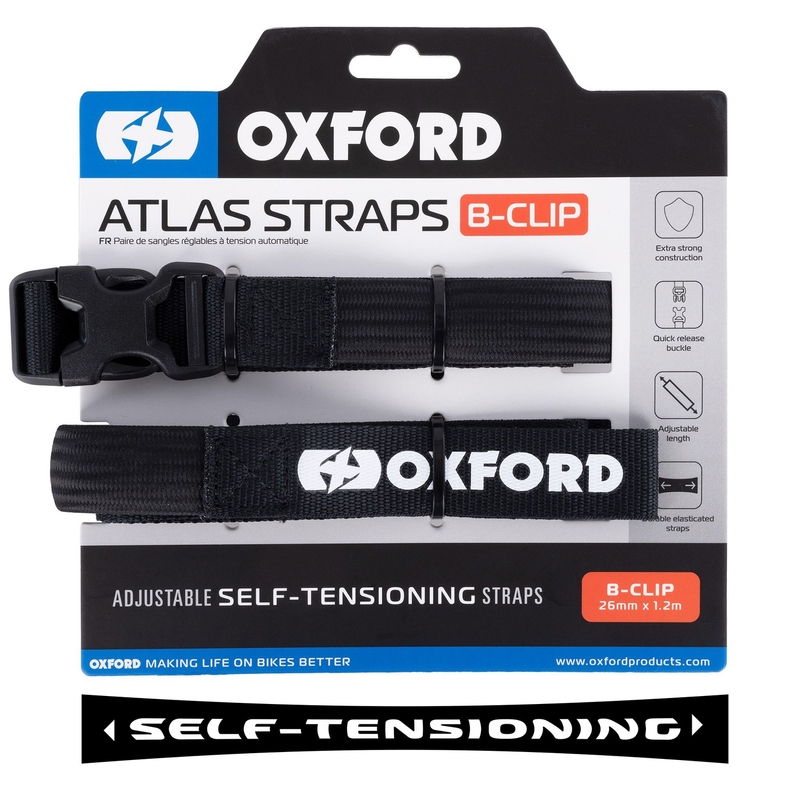 Oxford Atlas B-Clip pagasirihmad 2 tk must 26 mm x 1,2 m