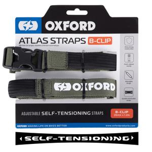 Oxford Atlas B-Clip pagasirihmad 2 tk roheline 26 mm x 1,2 m
