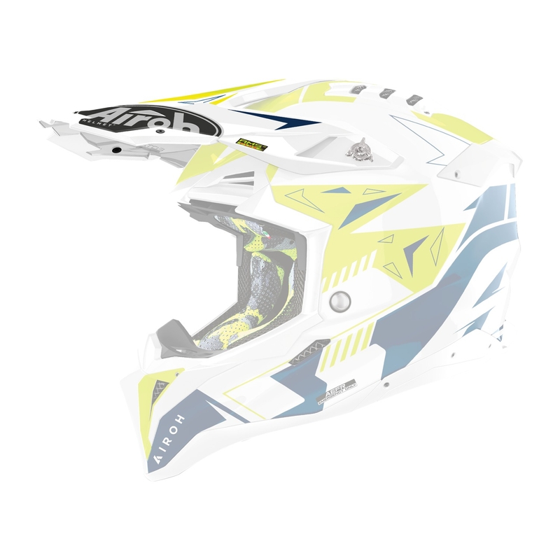 Kiivri visiir Airoh Aviator Spinile kollane-sinine läikiv kiiver