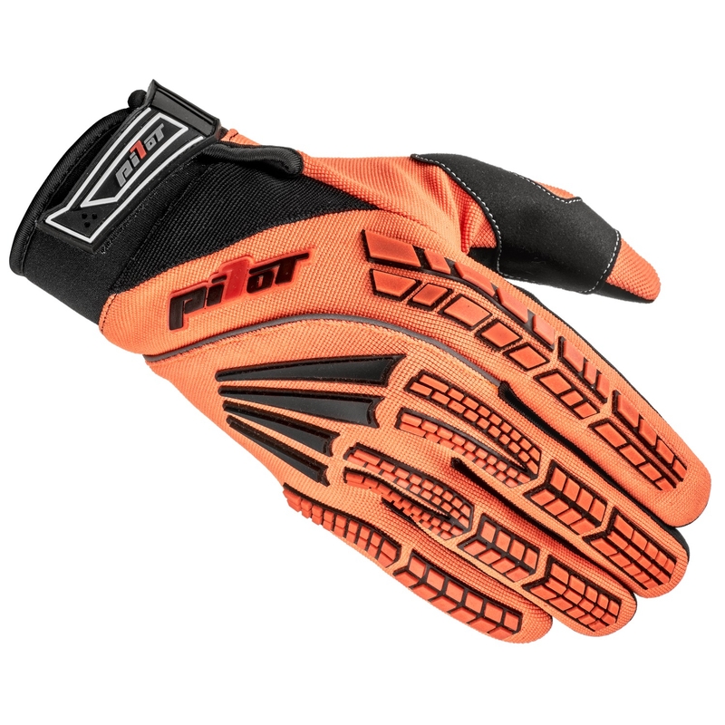 Motokross-kindad Pilot Pioneer fluo oranž-mustad