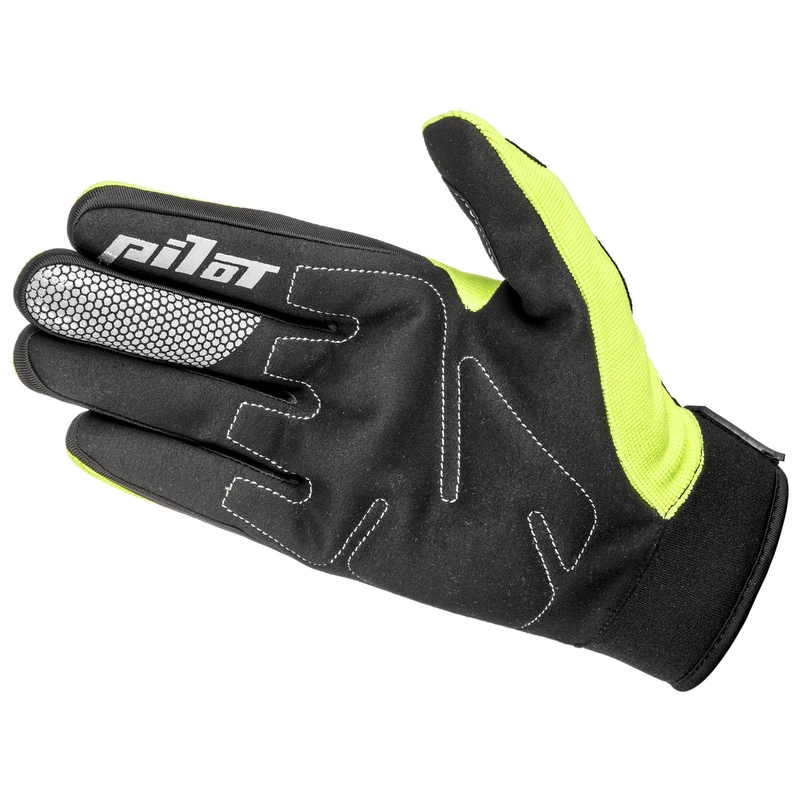 Laste motokrossi kindad Pilot Pioneer fluo kollane-must-punane