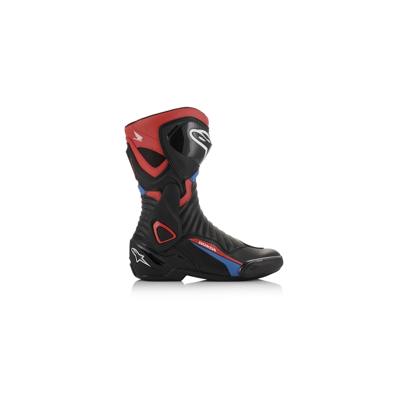 Alpinestars S-MX 6 Honda kollektsioon Must-punane-sinine-valge mootorratta saapad