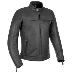 Oxford Walton Mustast nahast mootorratta jakk