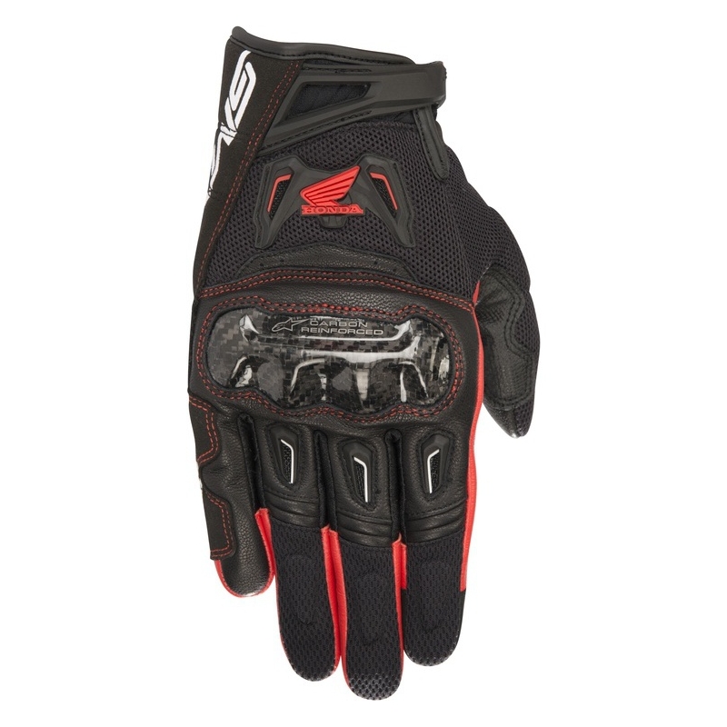 Alpinestars SMX-2 Air Carbon Honda mootorratta kinnaste kollektsioon Must ja punane