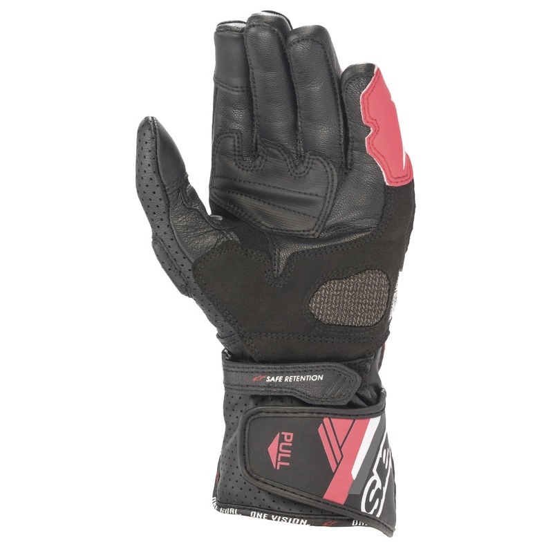 Alpinestars SP-8 naiste mootorratta kindad mustad, valged ja roosad