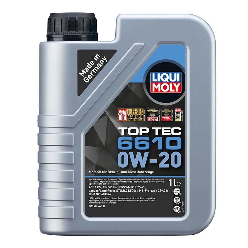 LIQUI MOLY Top Tec 6610 0W-20 sünteetiline mootoriõli 1 l