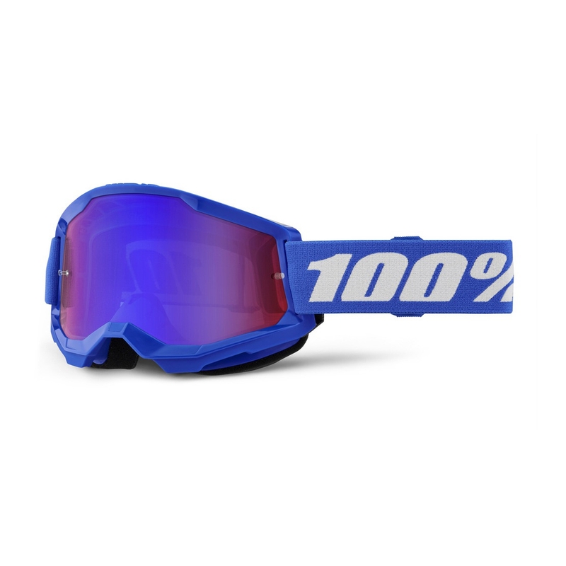 Laste motokrossiprillid 100% STRATA 2 sinine punane-sinine plexi