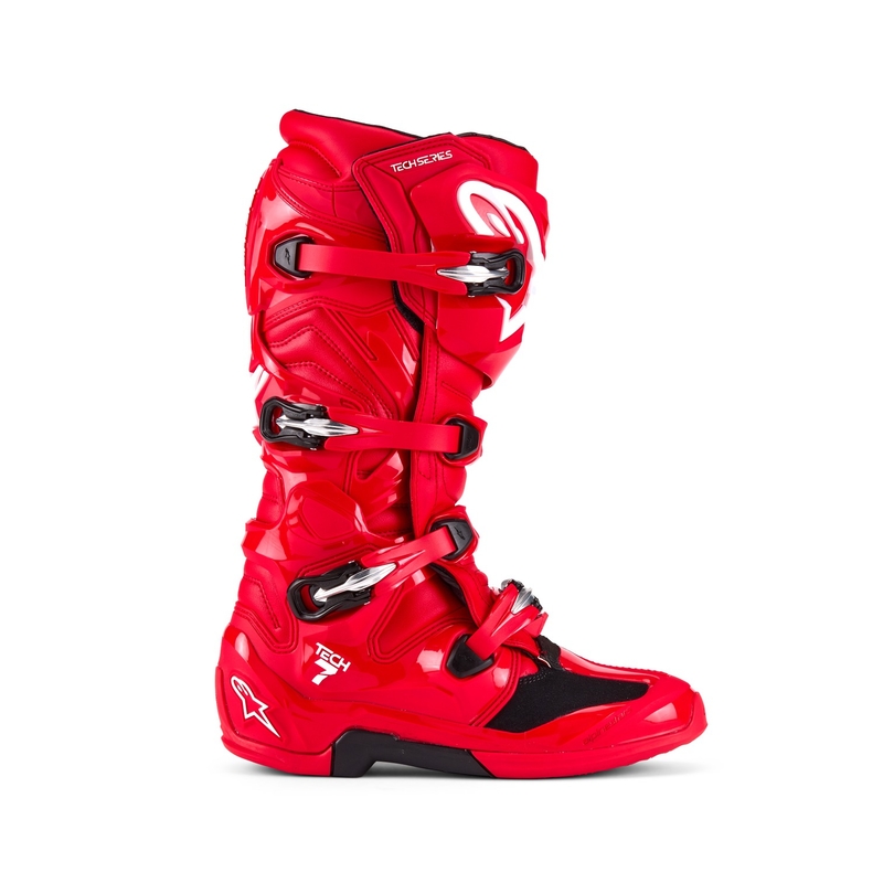 Alpinestars Tech 7 mootorratta saapad Punased