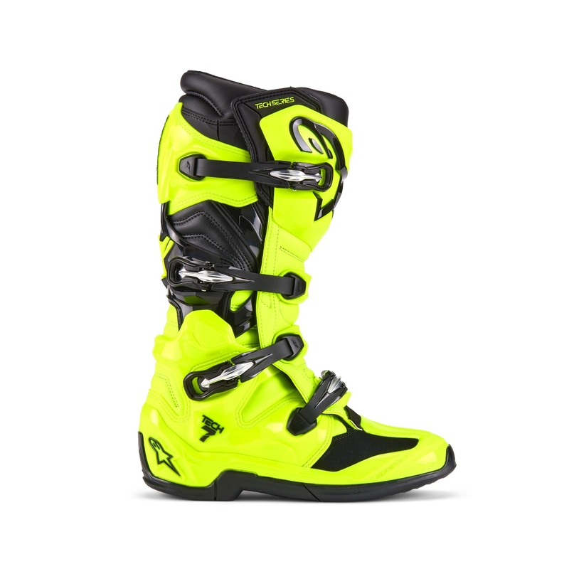 Alpinestars Tech 7 fluo kollane-mustad mootorrattasaapad