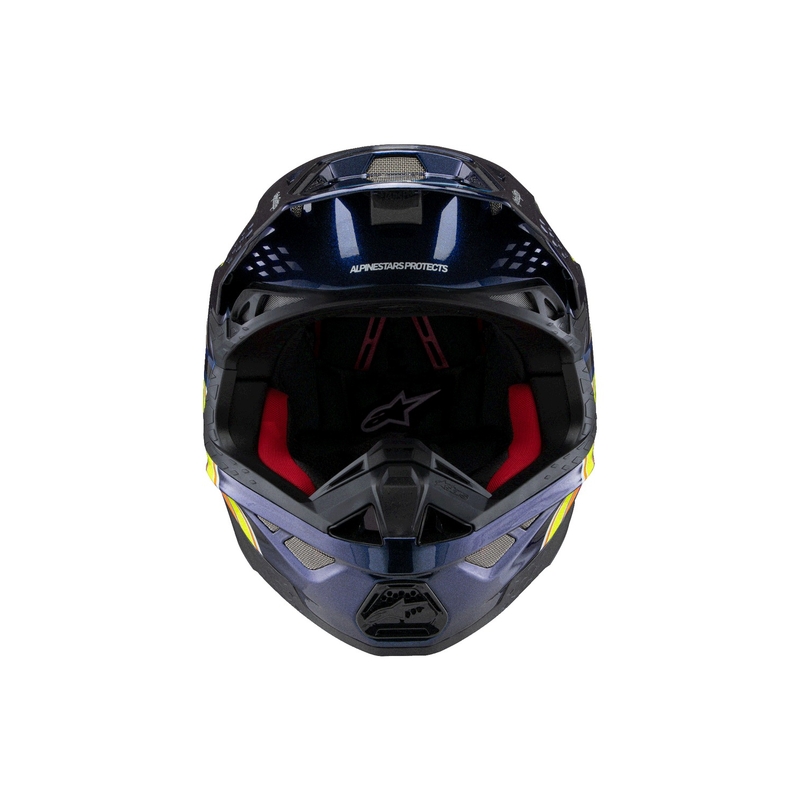 Alpinestars Supertech S-M10 motokrossikiiver TROY LEE DESIGNS pärlmuttersinine-fluooranž-kollane-punane