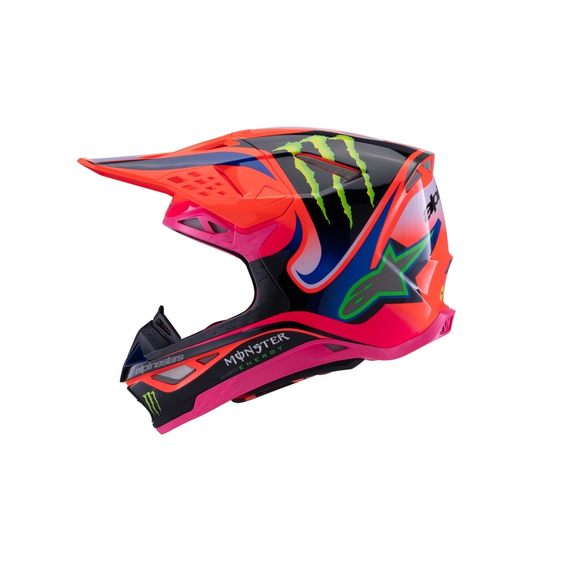 Alpinestars Supertech S-M10 motokrossikiiver HAIDEN DEEGAN fluo oranž-lilla-roosa-roosa-roheline