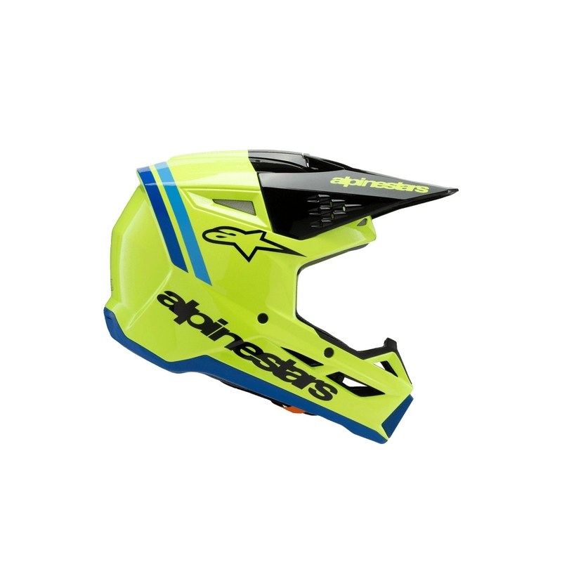 Laste motokrossikiiver Alpinestars S-M3 RADIUM fluo kollane-must-sinine