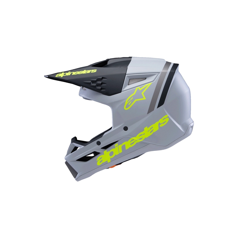 Laste motokrossikiiver Alpinestars S-M3 RADIUM matt hall-fluo kollane-must